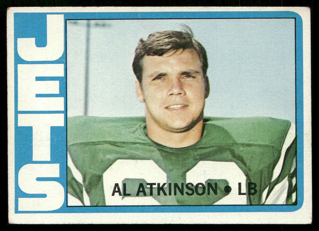 Al Atkinson 1972 Topps #159 New York Jets VG