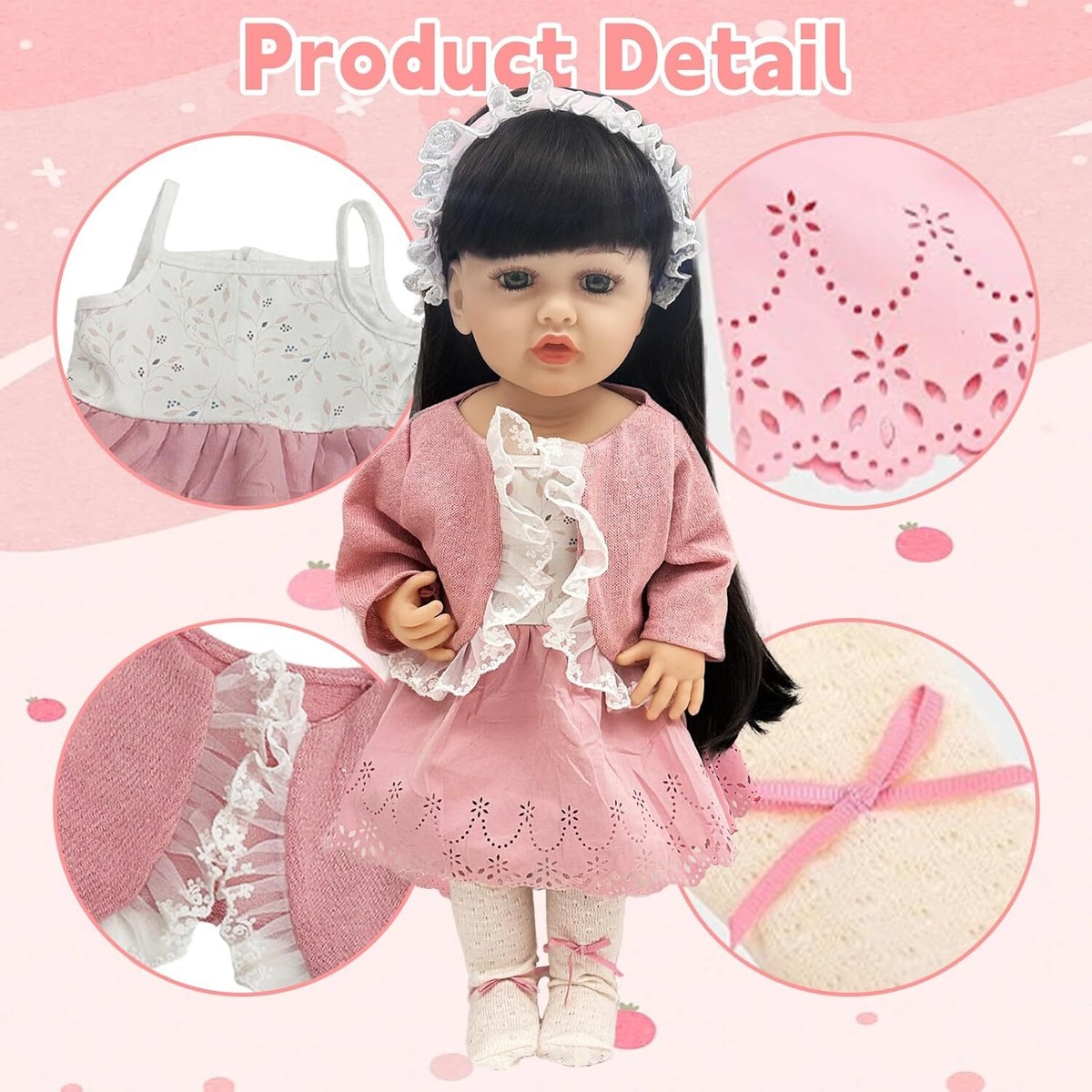 Carreuty Inch Baby Doll Reborn Dolls Clothes For 20-22 Inch Reborn