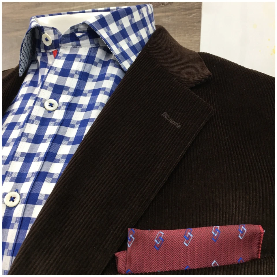 Blazer de pana para hombre CLUB ROOM abrigo deportivo chaqueta informal talla 44S traje clásico Foto 2 de 4