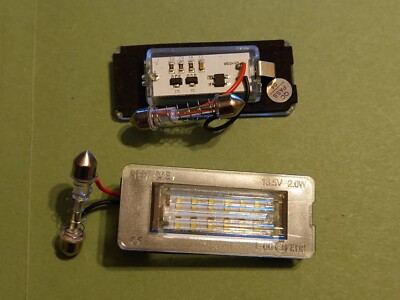 2 x LED Kennzeichenbeleuchtung Mini Cooper R56 Xenon Kennzeichen 6000K