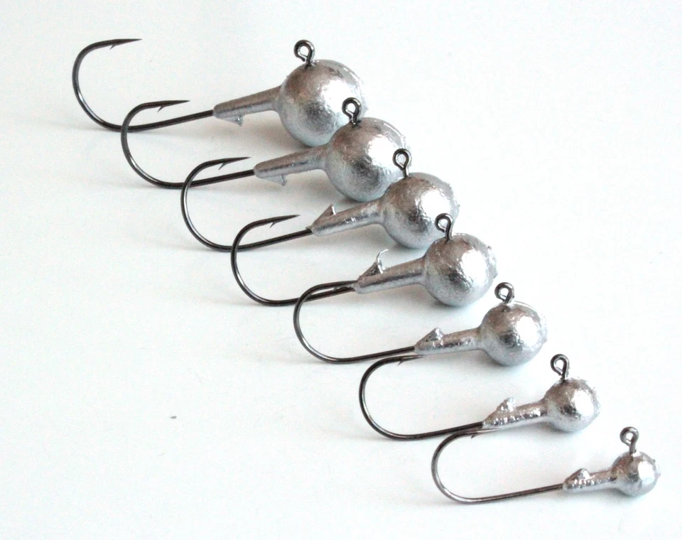 MUSTAD ULTRA POINT Round Jigkopf Jighaken Jigköpfe Bleikopf Jig Jigs