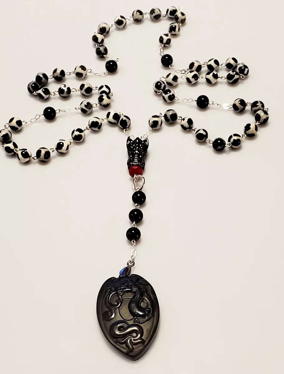 Jade heart hotsell rosary necklace