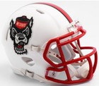 North Carolina State Wolfpack White Tuffy Ncaa Riddell Speed Mini Helmet