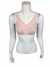 Breezies Women's Set of Two Soft Support Lace Bras Solid Pale Pink X-Small Size