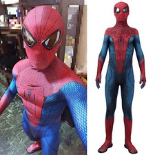 Upgraded The Amazing Spider-Man Jumpsuit Spiderman Cosplay Costume Adult  Kids