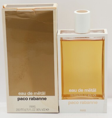 EAU DE METAL BY PACO RABANNE 6.75 OZ/200ML EDT SPLASH WOMEN BOX SAME AS PICTURE