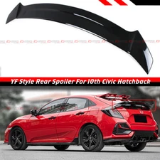 FOR 17-2021 HONDA CIVIC FK4 FK7 FK8 5DR HATCHBACK GLOSSY BLACK REAR SPOILER WING