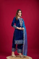 Party Bollywood Viscous Velvet Eid Wedding Salwar Kameez Ready To Wear Suit