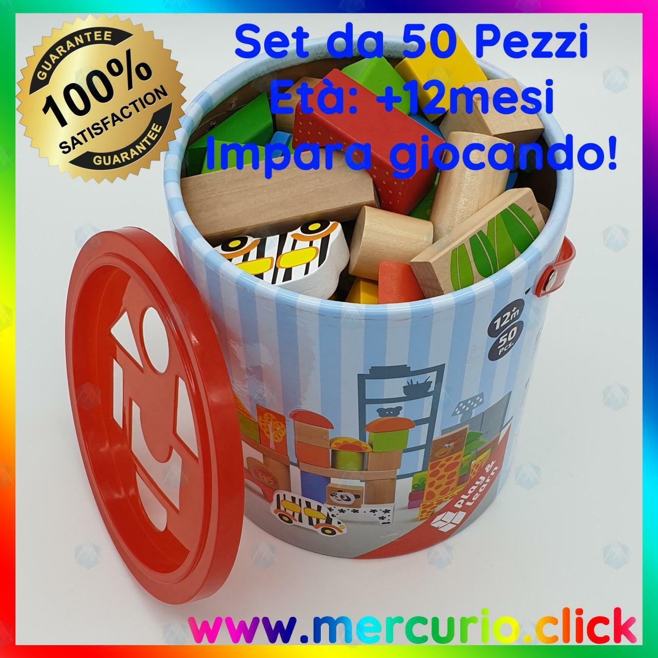 ✅ Giocattolo legno per bambini mattoncini cubetti costruzioni colorato bagnetto foto 3
