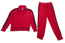 urban groove Retro Track Suit Hip-hip Red Adult Small Polyester