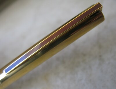 Stylo Plume S.T. Dupont - Godrons Capuchon Lisse Vermeil 925 - Plume Or 18K - Occasion Prestige