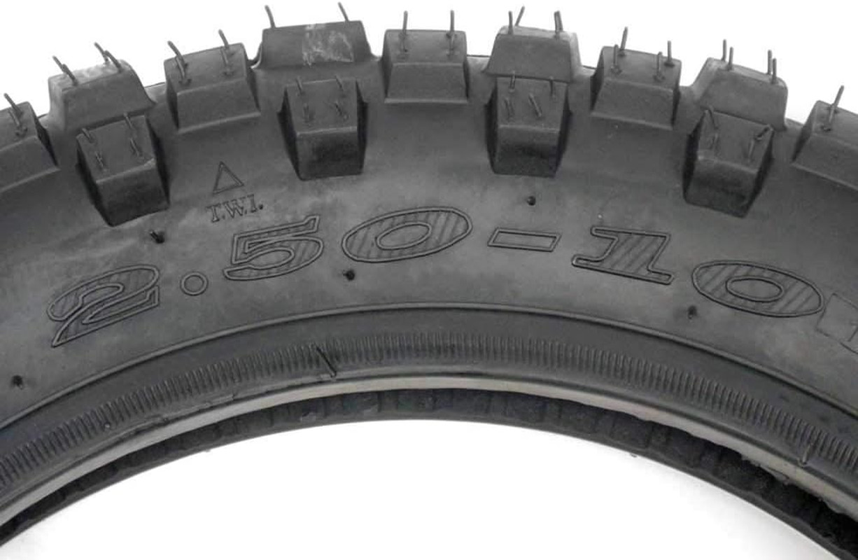 Set of 2 Knobby Tires 2.50-10 with Matching Inner Tubes (TR4) for Front and Rear