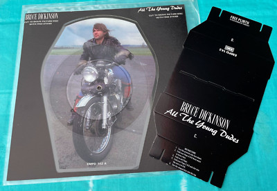 BRUCE DICKENSON: All The Young Dudes 1990 Shape 7'' Picture Disc inkl. Free Stand