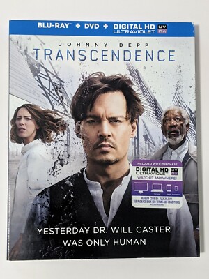 Transcendence (Blu-ray + DVD + Digital HD / UltraViolet, 2014) w/ Slipcover