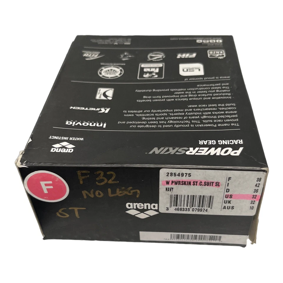 ARENA Mujer Azul Powerskin ST Espalda Abierta SIN Pierna Talla US 32 Nuevo CAJA AZUL MARINO NOS Foto 3 de 4