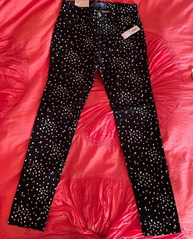 NWT Girls Old Navy Rockstar Jeggings Black S 10