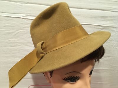Gene Doris Hat New York Peachbloom Velour Merrimac sz 22  display picture 3