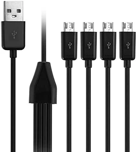6ft Multi Micro USB Charging Cable, 4 in 1 USB 2.0 A Male to 4 Micro USB Male - Image 4 of 4