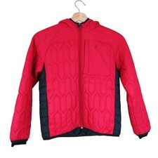 CLOUDVEIL Kid's Red Black Insulated Quilted Winter Coat Size 10 Hooded