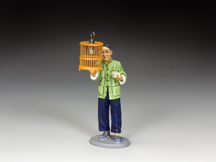 Figurine King & Country HK120M - Rue Du Vieux Hong Kong, Bird Shop Set
