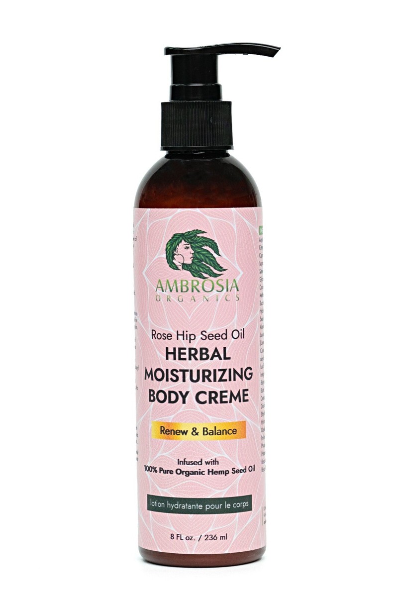 AMBROSIA ORGANICS Intense Herbal Moisturizing Body 8 FL Creme Renew &  Balance