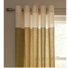 Save 50% Habitat Plain Header Unlined Eyelet Curtains - Natural - 168cm x 183cm