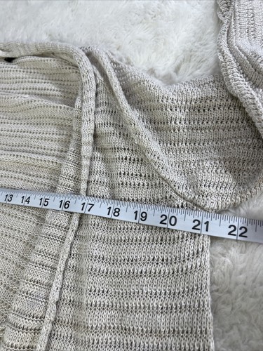 Eileen Fisher szS Beige Long Sleeve Open Front Cardigan Sweater lightweight - Picture 5 of 8