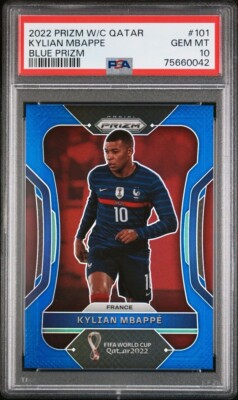 mbappe 2022 panini 299シリ 101 qatar WC 2022 Panini Prizm World Cup Qatar - Kylian Mbappe #101 Blue
