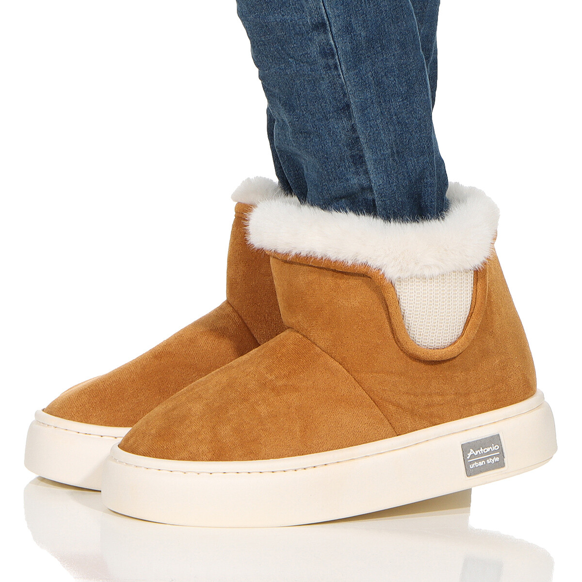 Damen Hausschuhe Winter flauschige Boots Plateau Hütten Stiefel