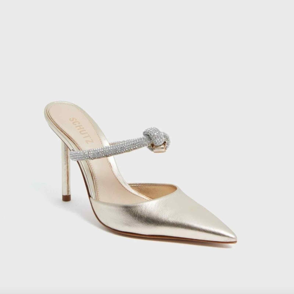 Pumps Schutz Pearl Leather Mule Schutz Metallic Napa Pearl Pin