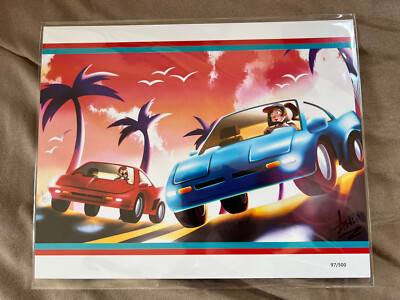 CRUIS'N USA Bam Box GAMER Art Print 8x10 Variant 97/500 JANETTE KIM Cars