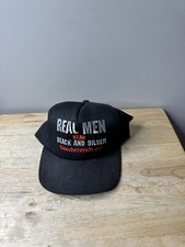 Vintage Goodwrench 3 Snapback Hat -Real Men Wear Black and Silver Made In USA