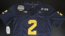 Diamond Playoff Blake Corum Blue Jersey Michigan Wolverines Rose Bowl Patch 2