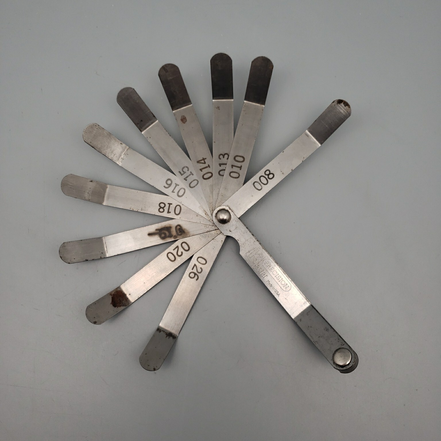 Vintage KASTAR PRECISION USA MADE FEELER GAUGE 10 Blades eBay
