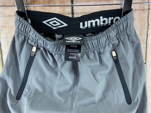 Umbro Soccer Track Jogger Pants Youth Kids Size XS 4/5 Gray Zip Legs - Picture 4 of 13