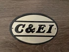 C & EI Chicago & Eastern Illinois Railroad Post Cereal Tin Sign Vintage 1950's