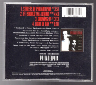 Bruce Springsteen - Streets of Philadelphia - CD 98707738326 | eBay UK