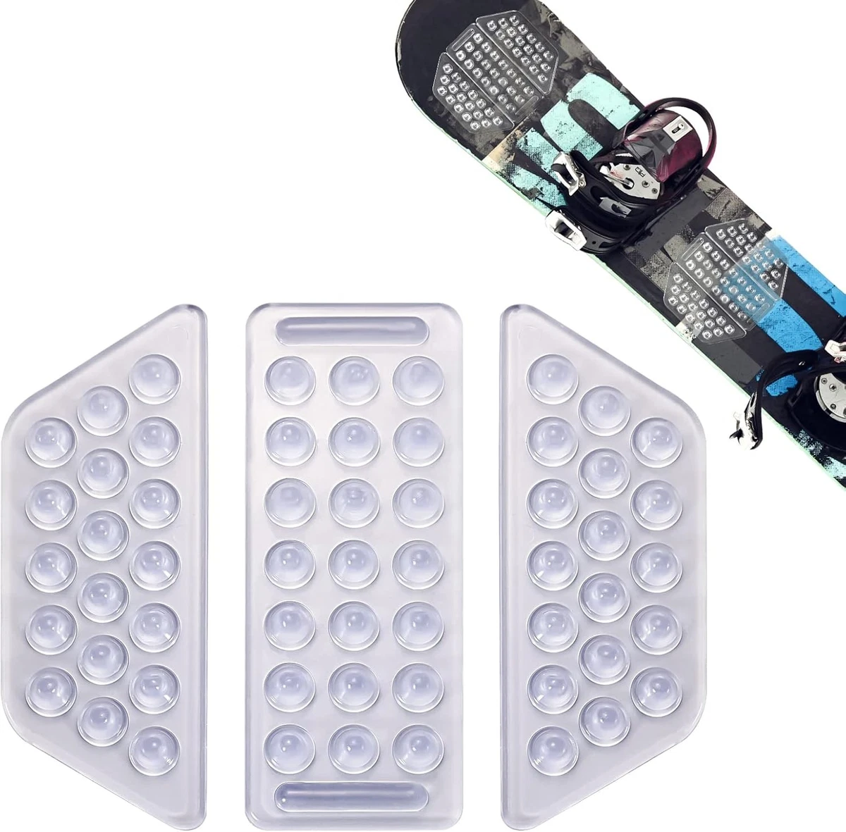 Pentagram Snowboard Stomp Pads, Zilveren Snowboard Grip Pad Antislip