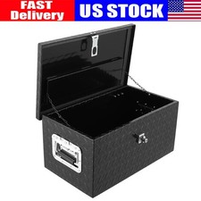 Black Aluminum Truck Bed Tool Box Trailer Storage Toolbox Wlock 20x12x9.5