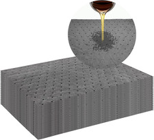 30 PCS Oil Absorbent Pads, 13" x 10" Weight Dimpled Pad Polypropylene Mat for Oi