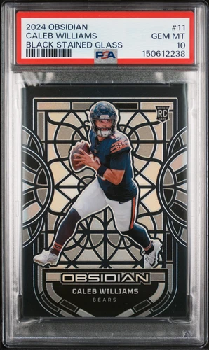 2024 Panini Obsidian - Black Stained Glass Caleb Williams #11 (RC) PSA 10 Bears