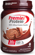 Premier Protein Powder, Chocolate Milkshake, 30G Protein, 1G Sugar, 100 Whey Pr