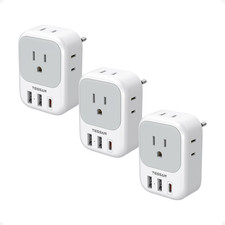 European Travel Plug Adapter USB C 3 Pack, PD 20W US to Europe Plug