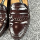 Bally Decca Vintage Burgundy Polished Leather Kiltie Fringe Loafers Men 7D Italy — photo 6