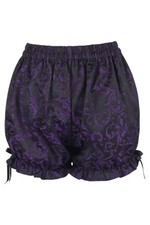 Black Purple Brocade Bloomers Pantaloons Cosplay Festival Burlesque Victorian