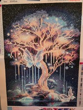 30x40cm Completed Diamond art Magical looking tree with Butterfly
