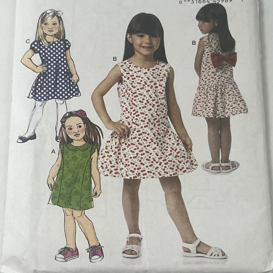 Butterick Sewing Pattern 6162 B6162 Child's Girl's Dress Size 2-3-4-5 Uncut - Image 2 of 4