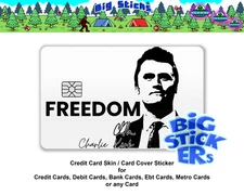 Charlie Kirk "Freedom" Credit Card Vinyl Skin – Premium Quality Die-cut Decal