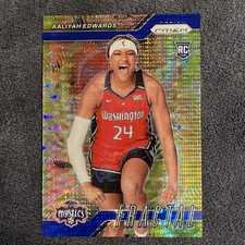 2024 PANINI PRIZM WNBA FRACTAL 3 AALIYAH EDWARDS BLUE PULSAR /199 RC
