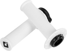 ODI No-Waffle MX V2 Motorcross Grips Ultra Soft White Medium 30.5mm , black